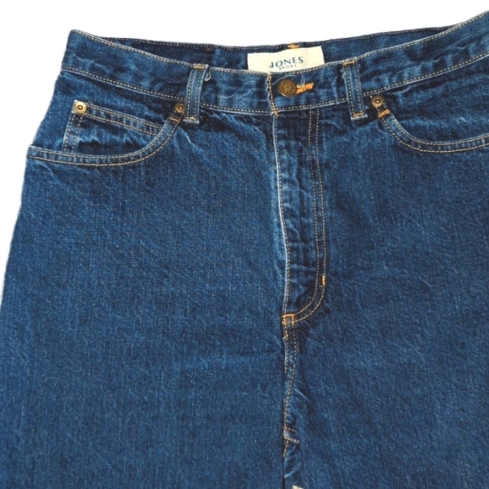 Jones Sport 10 M Jean Cut Off Shorts High-Waisted Medium Blue Jean Heavy denim - Picture 3 of 11